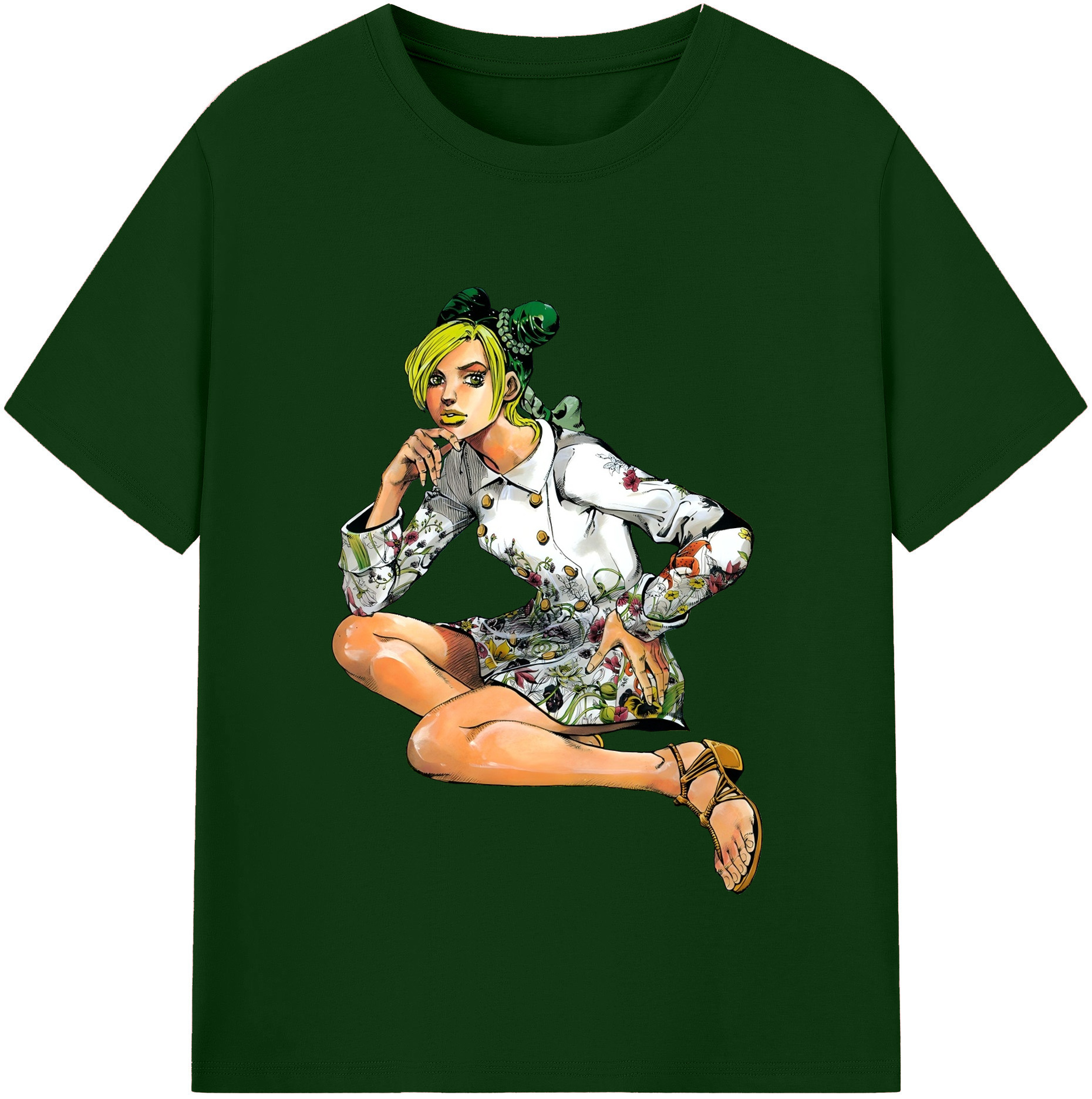 （画像用） "ジョジョの奇妙な冒険 くうじょう ジョリーン JoJo's Bizarre Adventure Jolyne Cujoh " 綿100％半袖Tシャツ（フロントプリント）